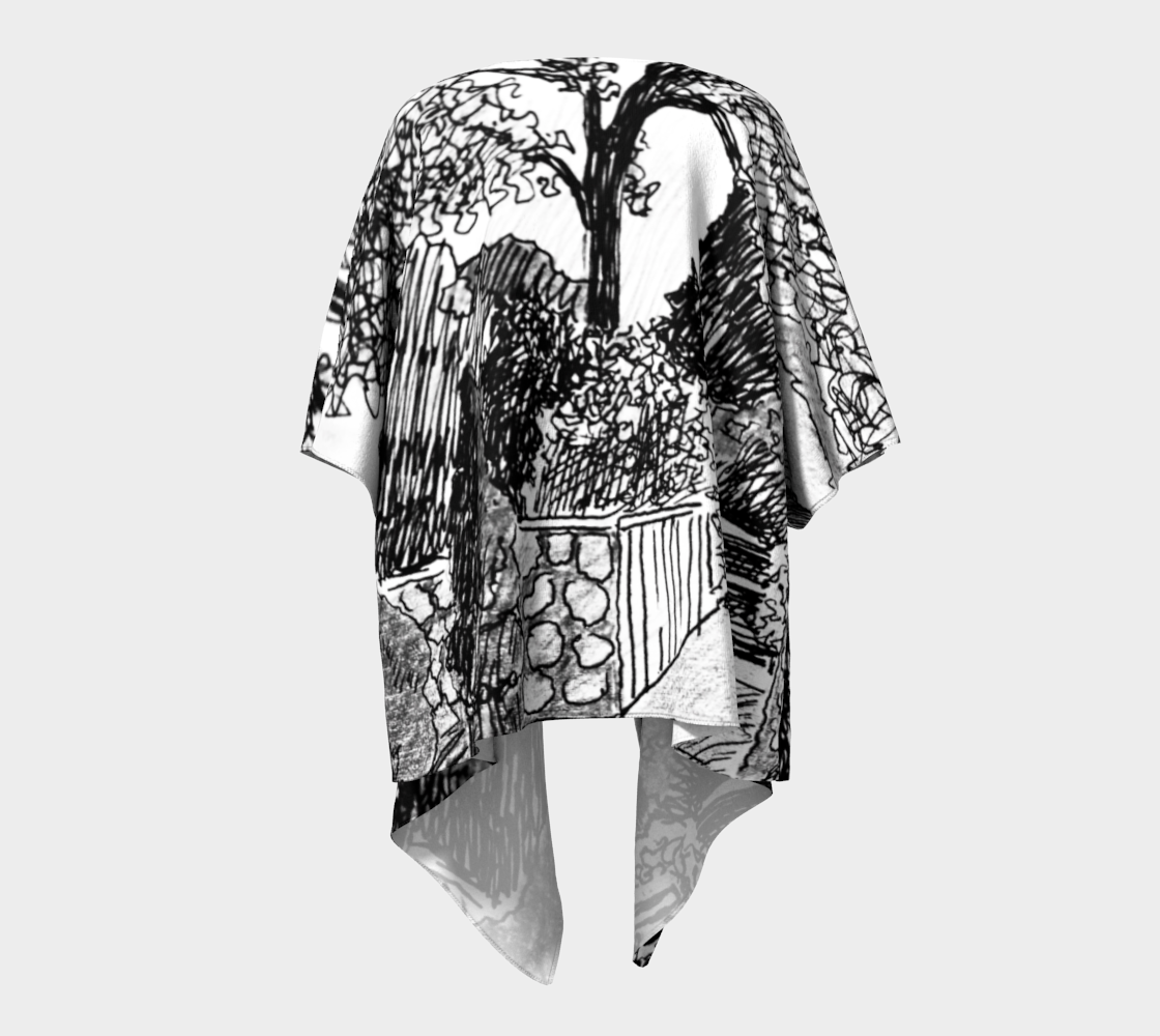 HW Pen Path Draped Kimono