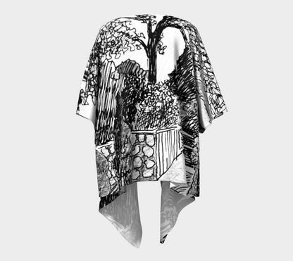 HW Pen Path Draped Kimono