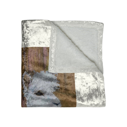 Crushed Velvet Blanket- Alpaca Joy