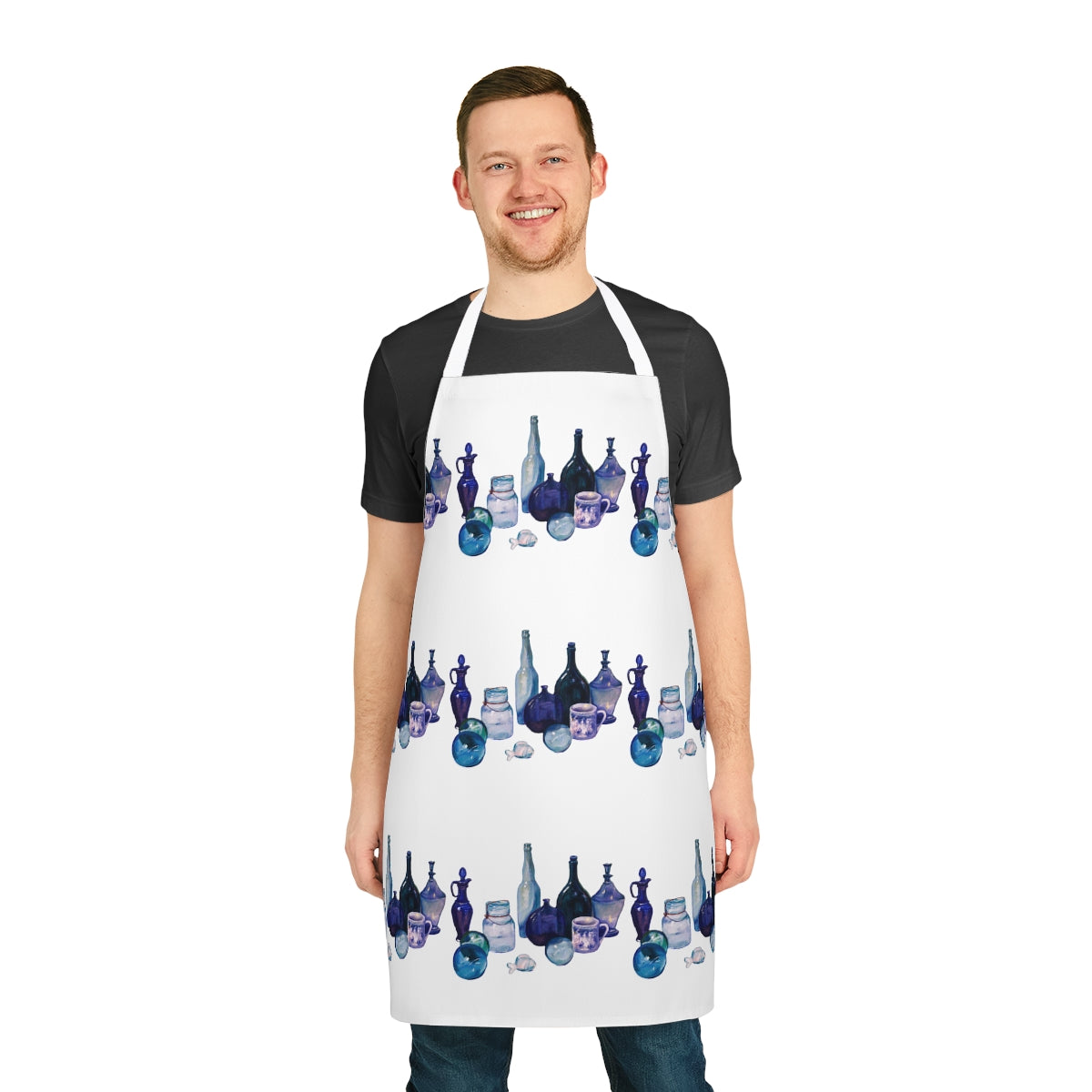 HW Blue Bottles Chef Apron