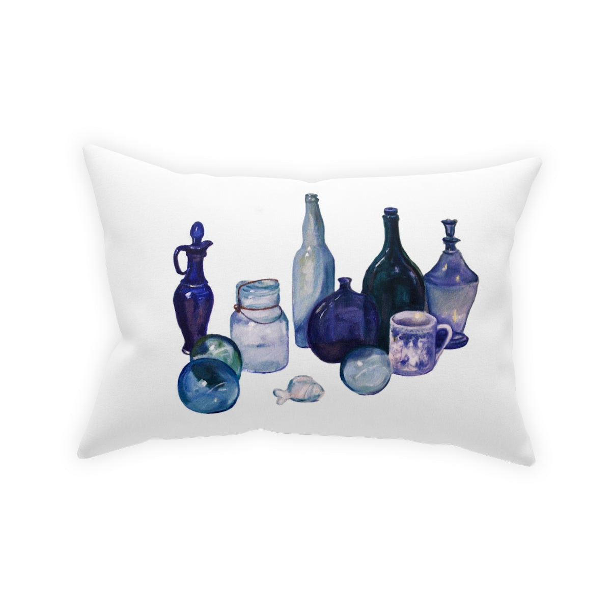 HW Blue Bottles Pillow