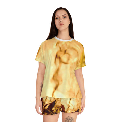 Golden Hour Women's Short Pajama Set (AOP)