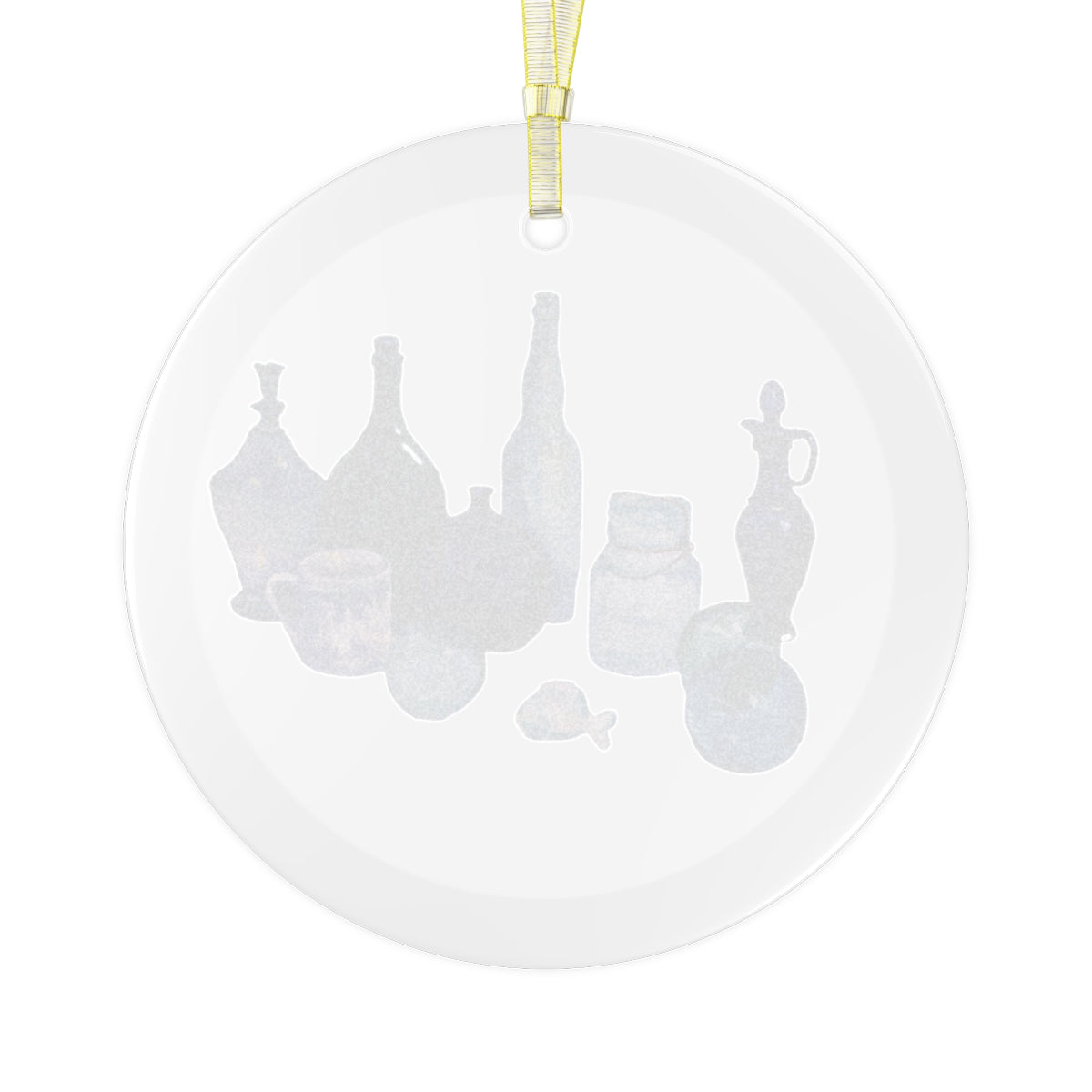 HW Blue Bottles Glass Ornament