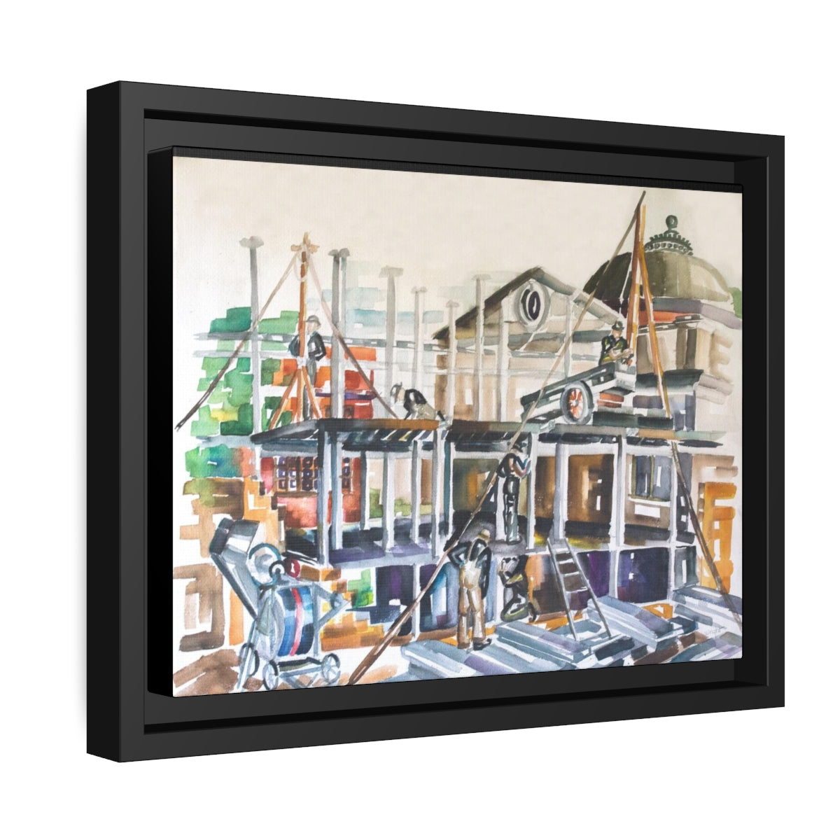 HW Construction Matte Canvas, Black Frame