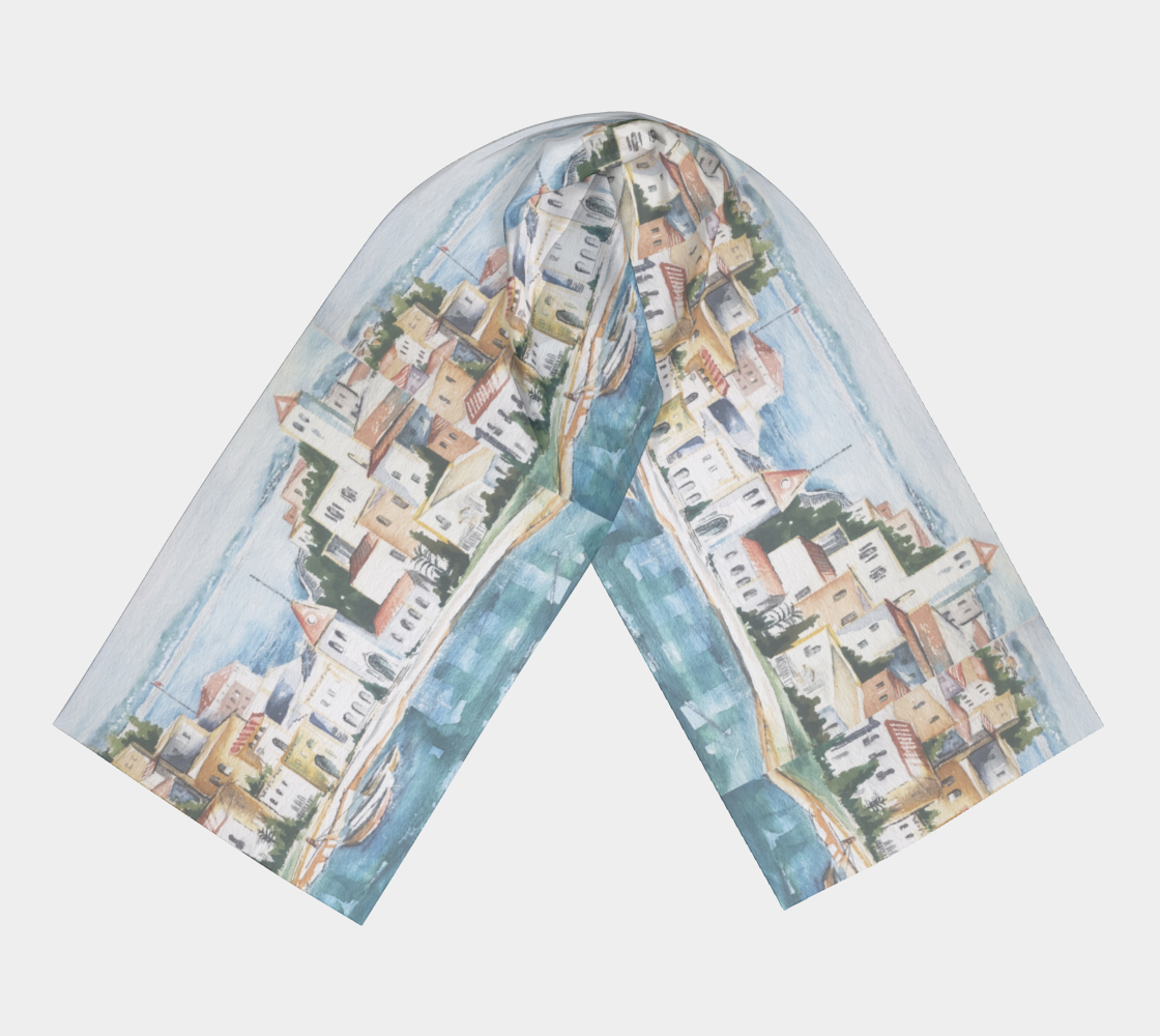 HW Watercolor City Scarf