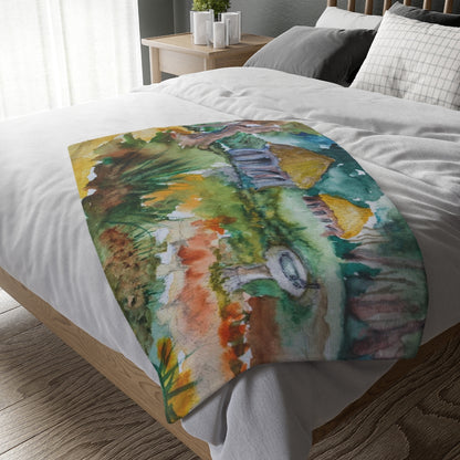 HW Birdbath Velveteen Blanket (Two-sided design)