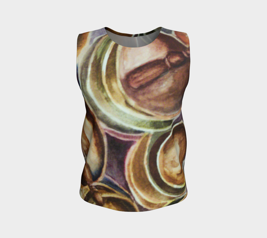 HW Singing Bowls Long Loose Tank top