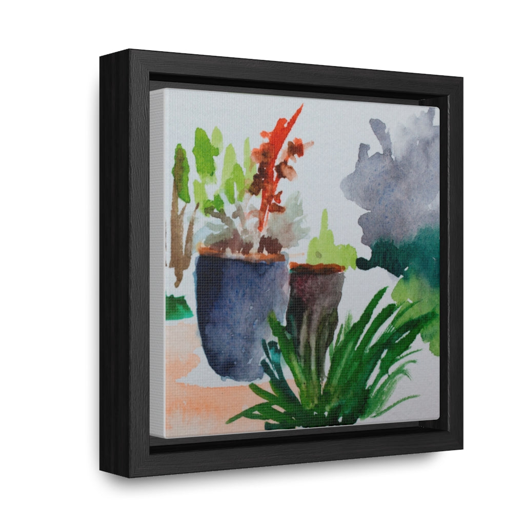 HW Watercolor Zen Garden Gallery Canvas Wraps, Square Frame