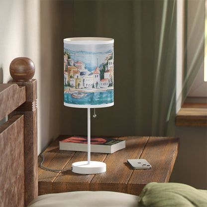 HW Watercolor City Lamp on a Stand, US|CA plug