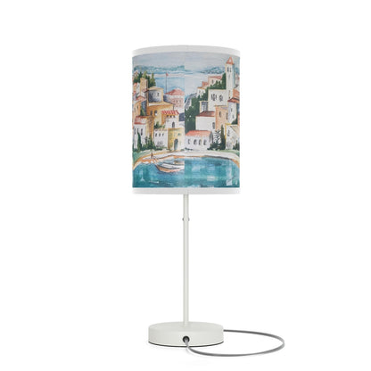 HW Watercolor City Lamp on a Stand, US|CA plug