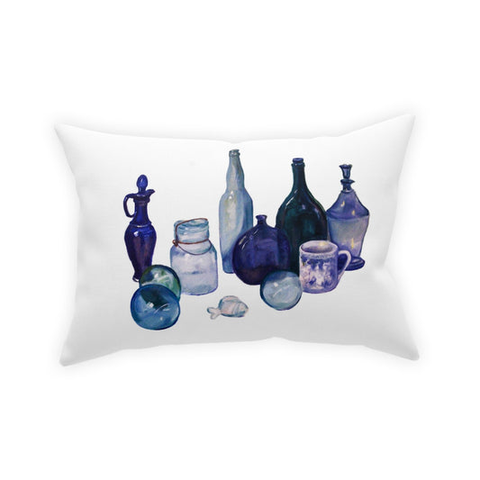 HW Blue Bottles Pillow