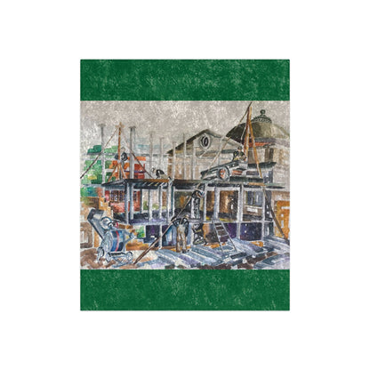 HW Construction Crushed Velvet Blanket