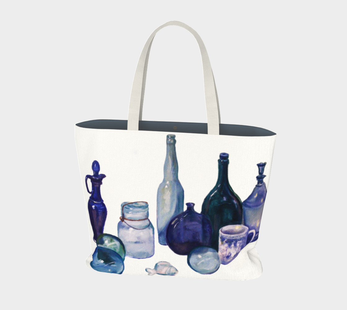 HW Blue Bottles Large Tote