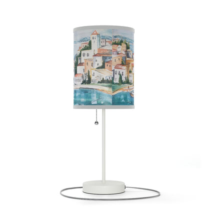 HW Watercolor City Lamp on a Stand, US|CA plug