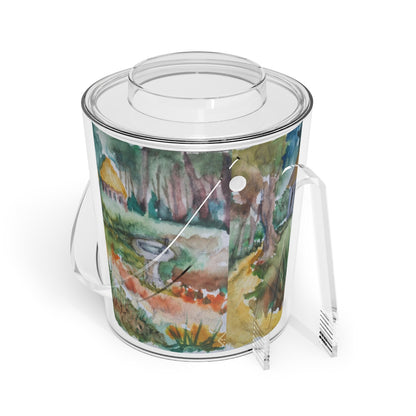 HW Birdbath Ice Bucket with Tongs