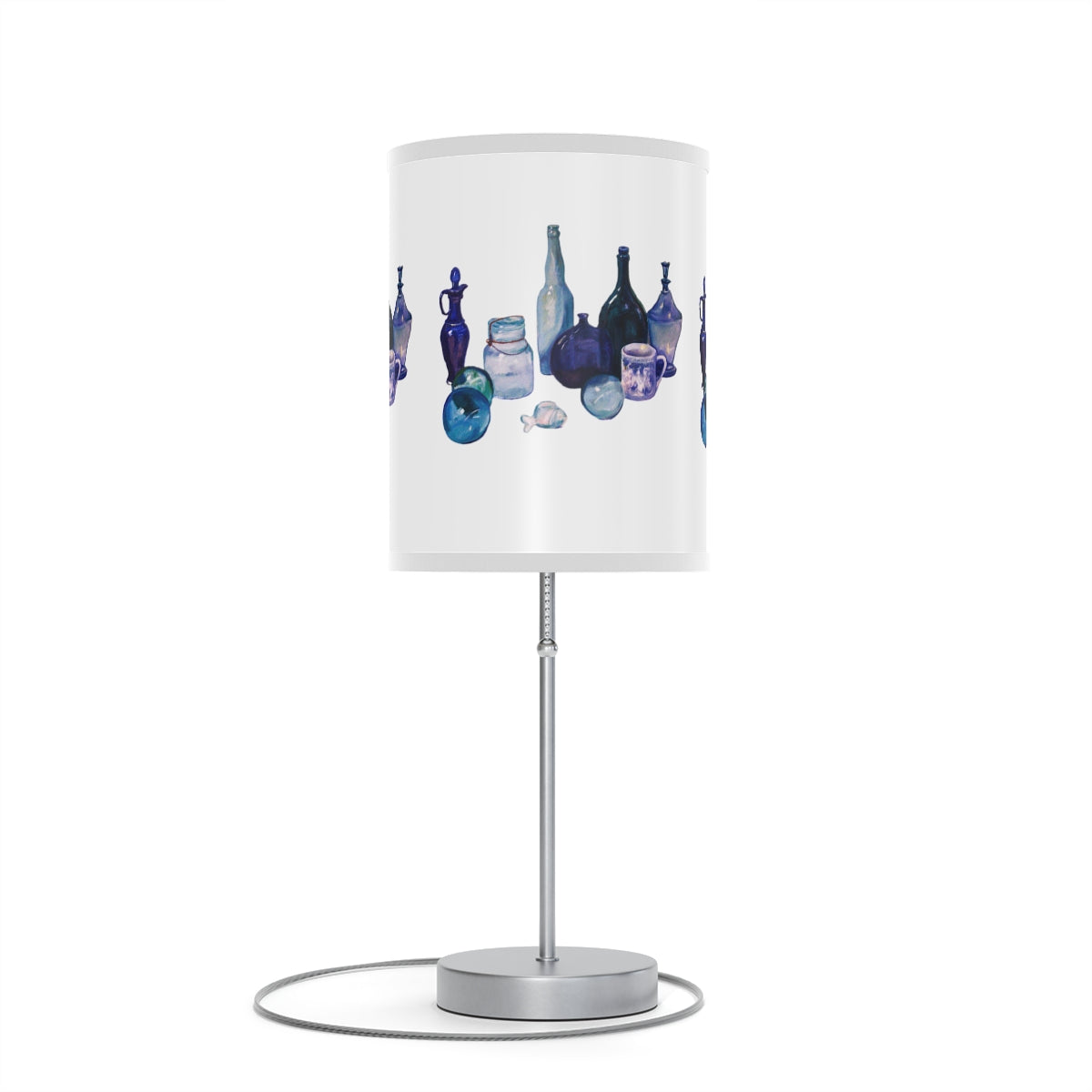 HW Blue Bottles Lamp on a Stand, US|CA plug