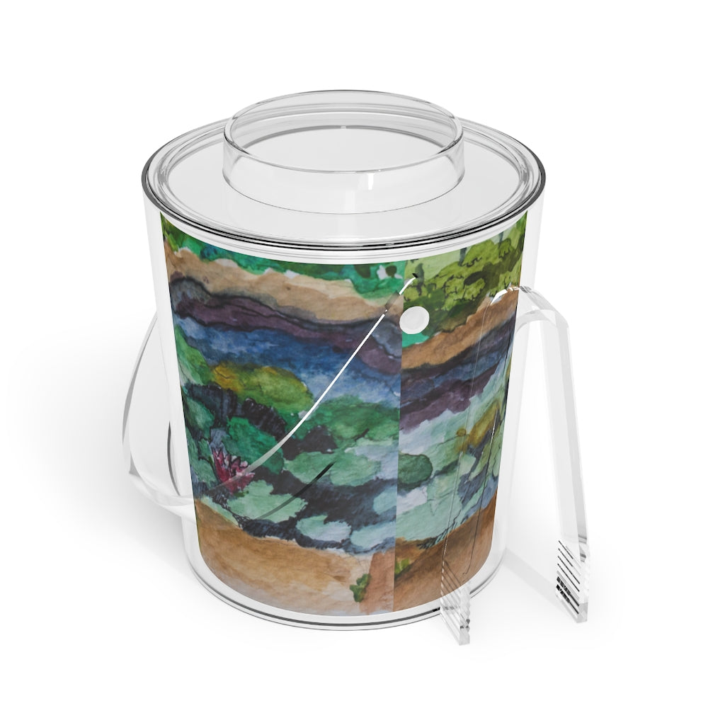 HW Lily Pond Ice Bucket with Tongs