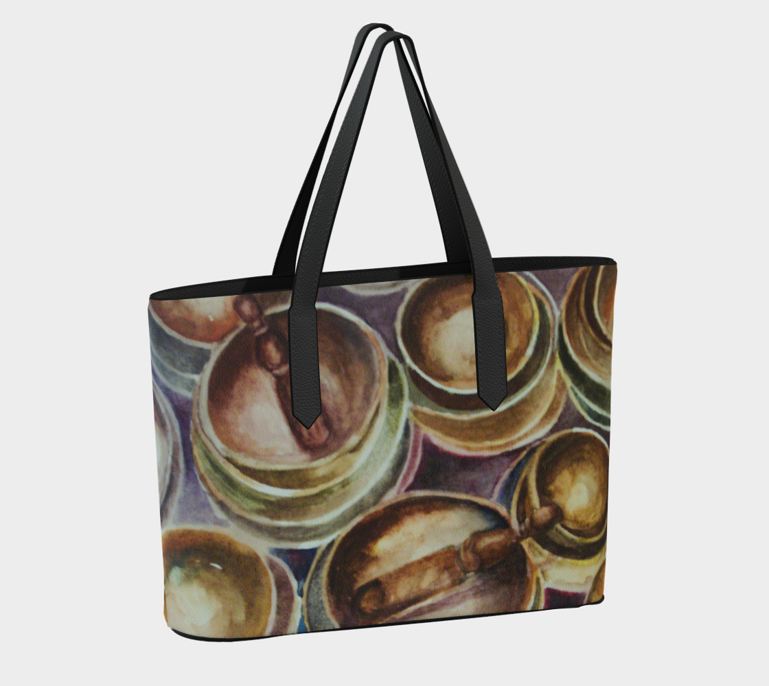 HW Singing Bowls Vegan Leather Tote