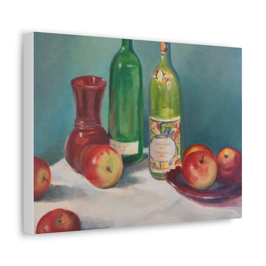 HW Apple Harvest Satin Canvas, Stretched