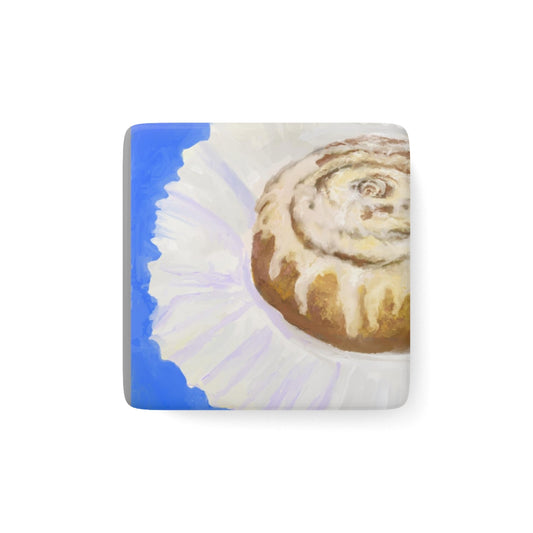 Bun Porcelain Magnet, Square