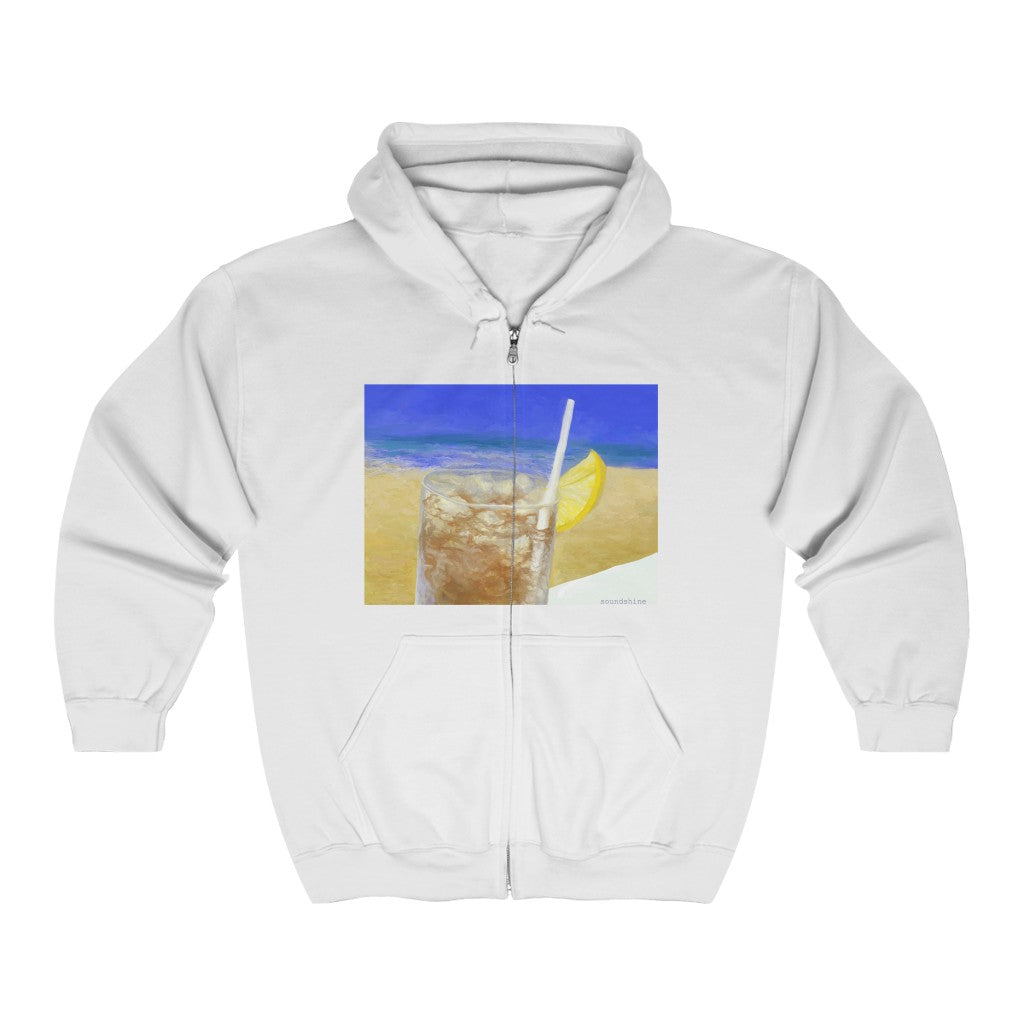 Iced Tea By the Sea Unisex Heavy Blend™ Full Zip Hooded Sweatshirt