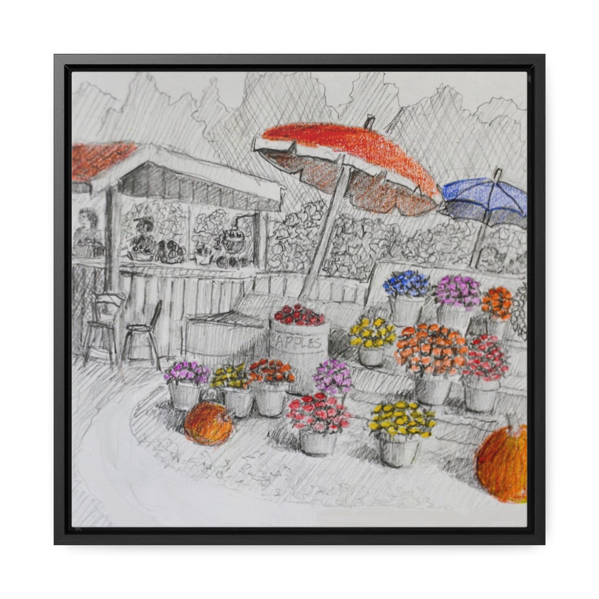 HW Farmstand Gallery Canvas Wraps, Square Frame