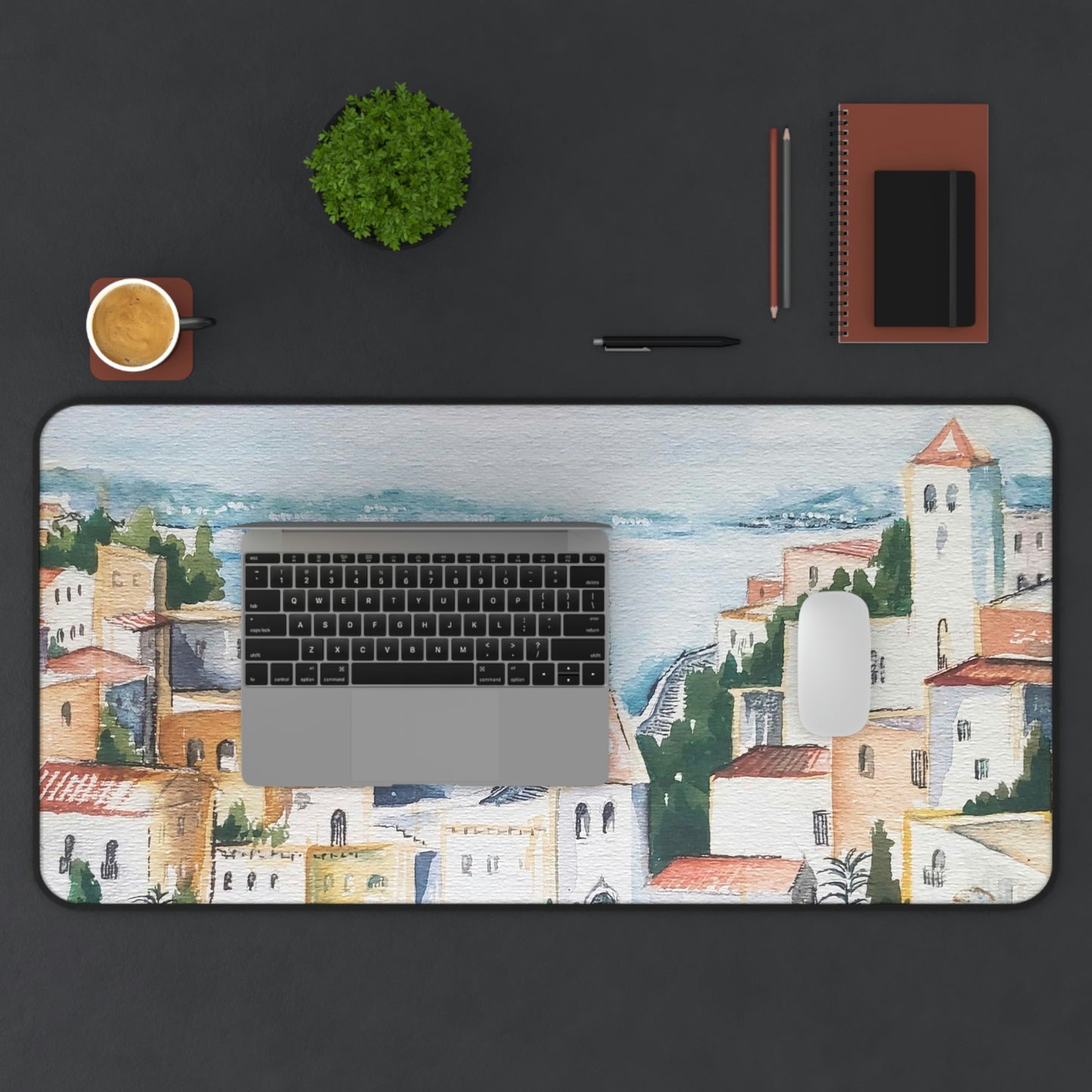 HW Watercolor City Desk Mat