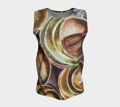 HW Singing Bowls Long Loose Tank top
