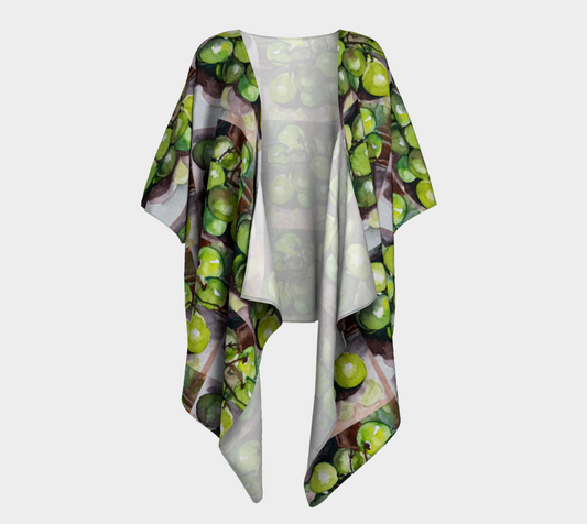 HW Green Grapes Draped Kimono