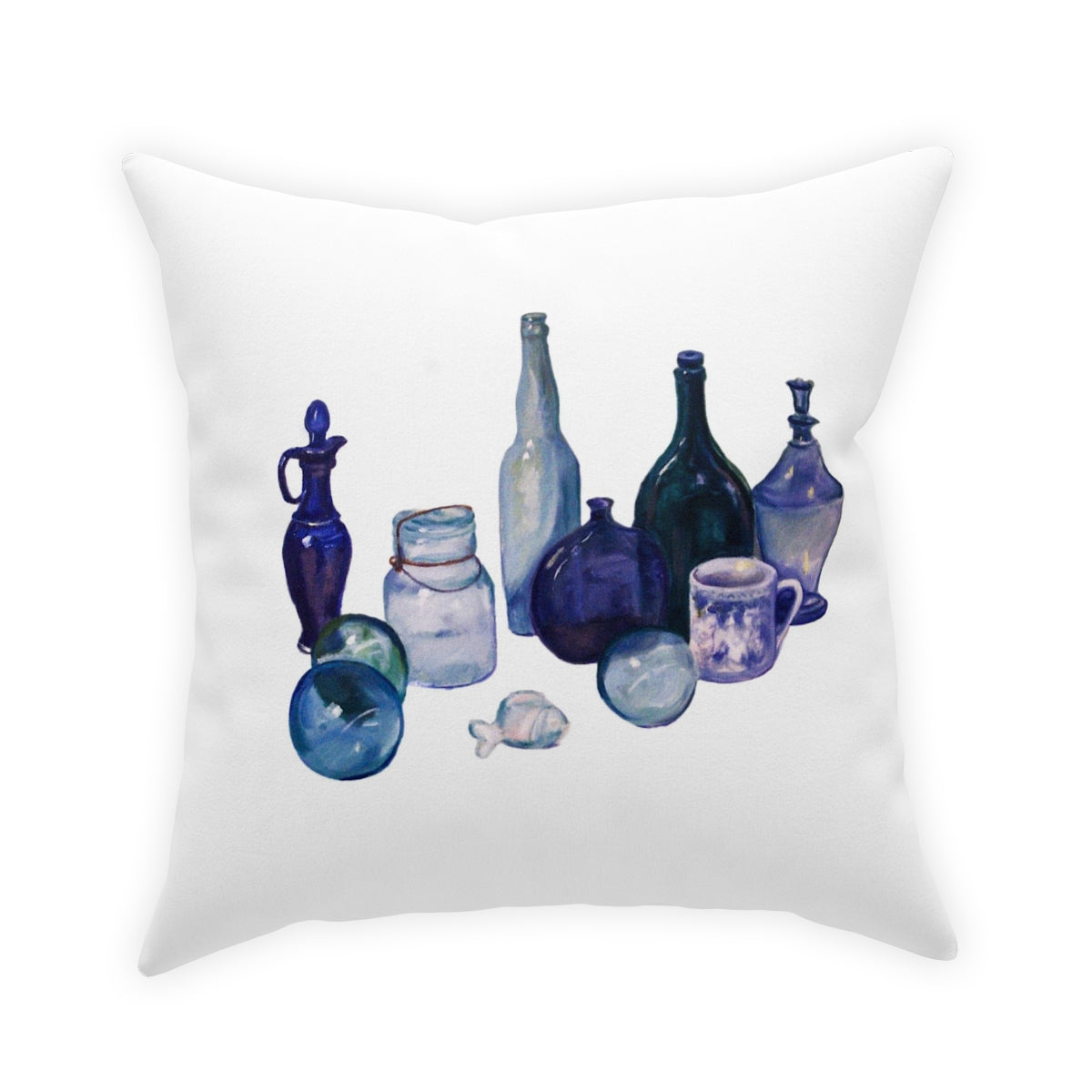 HW Blue Bottles Pillow