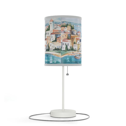 HW Watercolor City Lamp on a Stand, US|CA plug