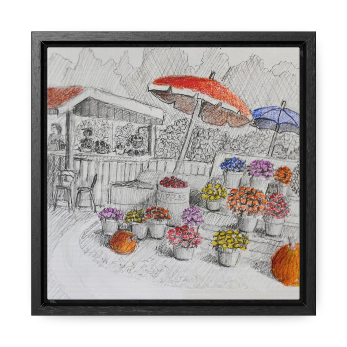 HW Farmstand Gallery Canvas Wraps, Square Frame