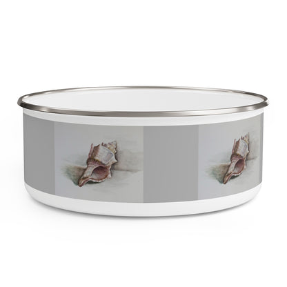HW Watercolor Shell Enamel Bowl