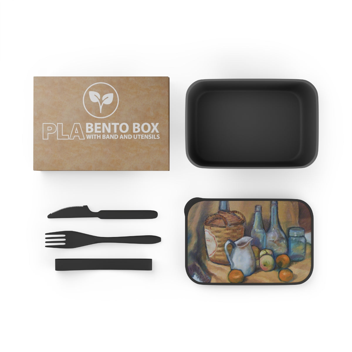 HW Plenty PLA Bento Box with Band and Utensils