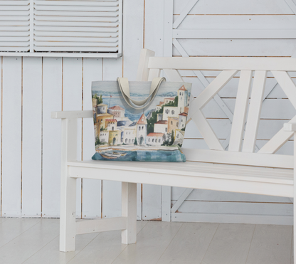HW Watercolor City Large Tote