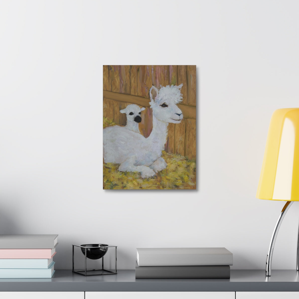 Alpaca Joy Stretched Canvas