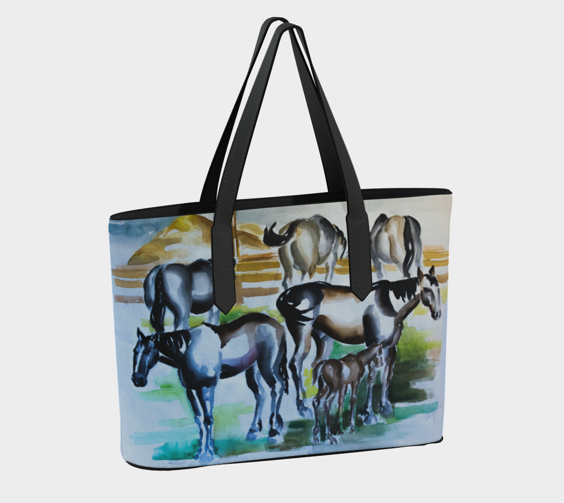 HW Horses Vegan Leather Tote