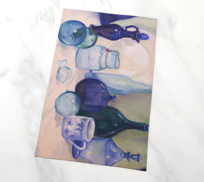HW Blue Glass Tea Towel