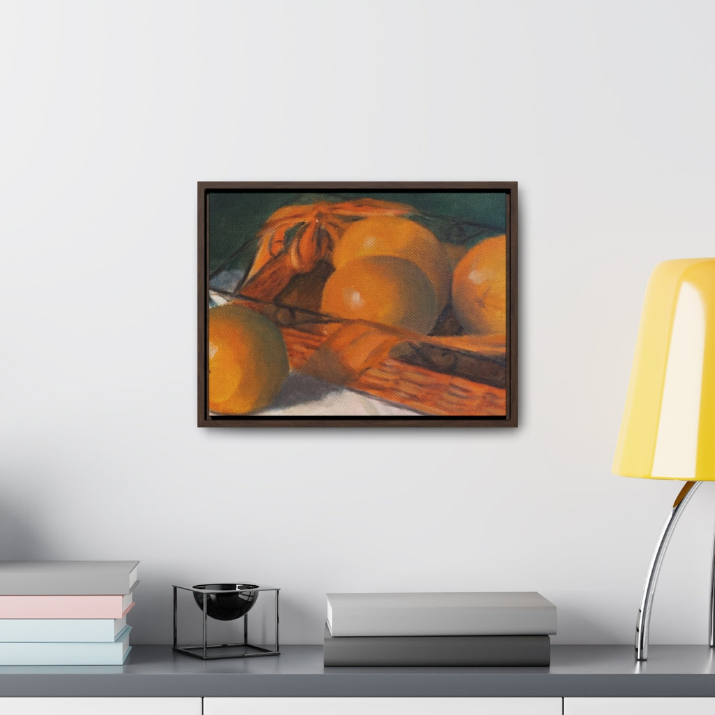 HW Orange Basket Gallery Canvas Wraps, Horizontal Frame