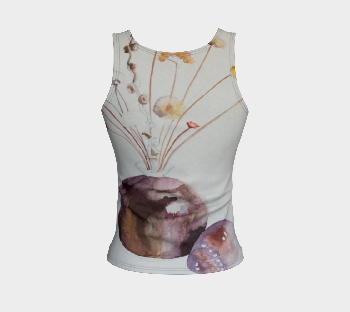 HW Unfinished Watercolor Fitted Tank Top