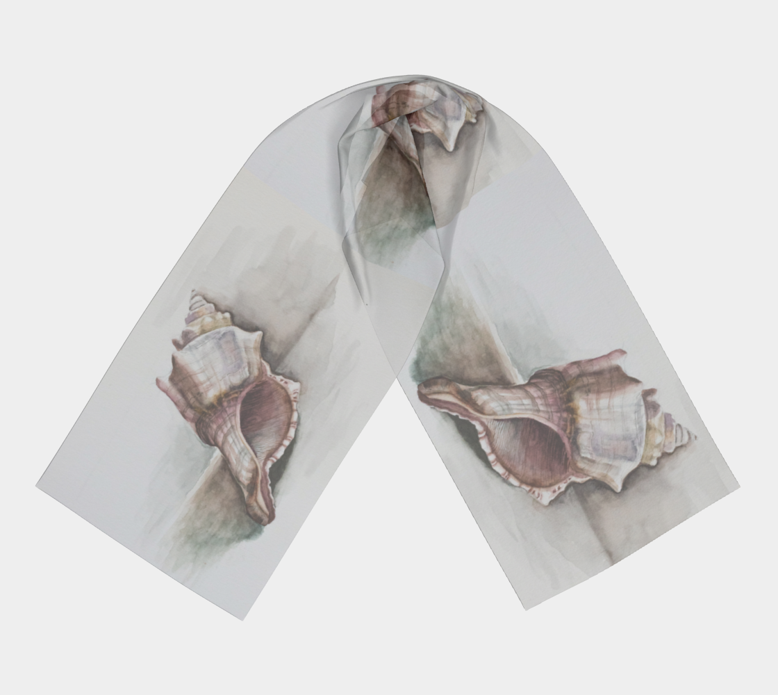 Hw Watercolor Shell Long Scarf