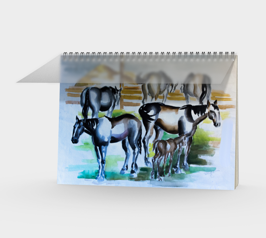 HW Horses Spiral Notebook