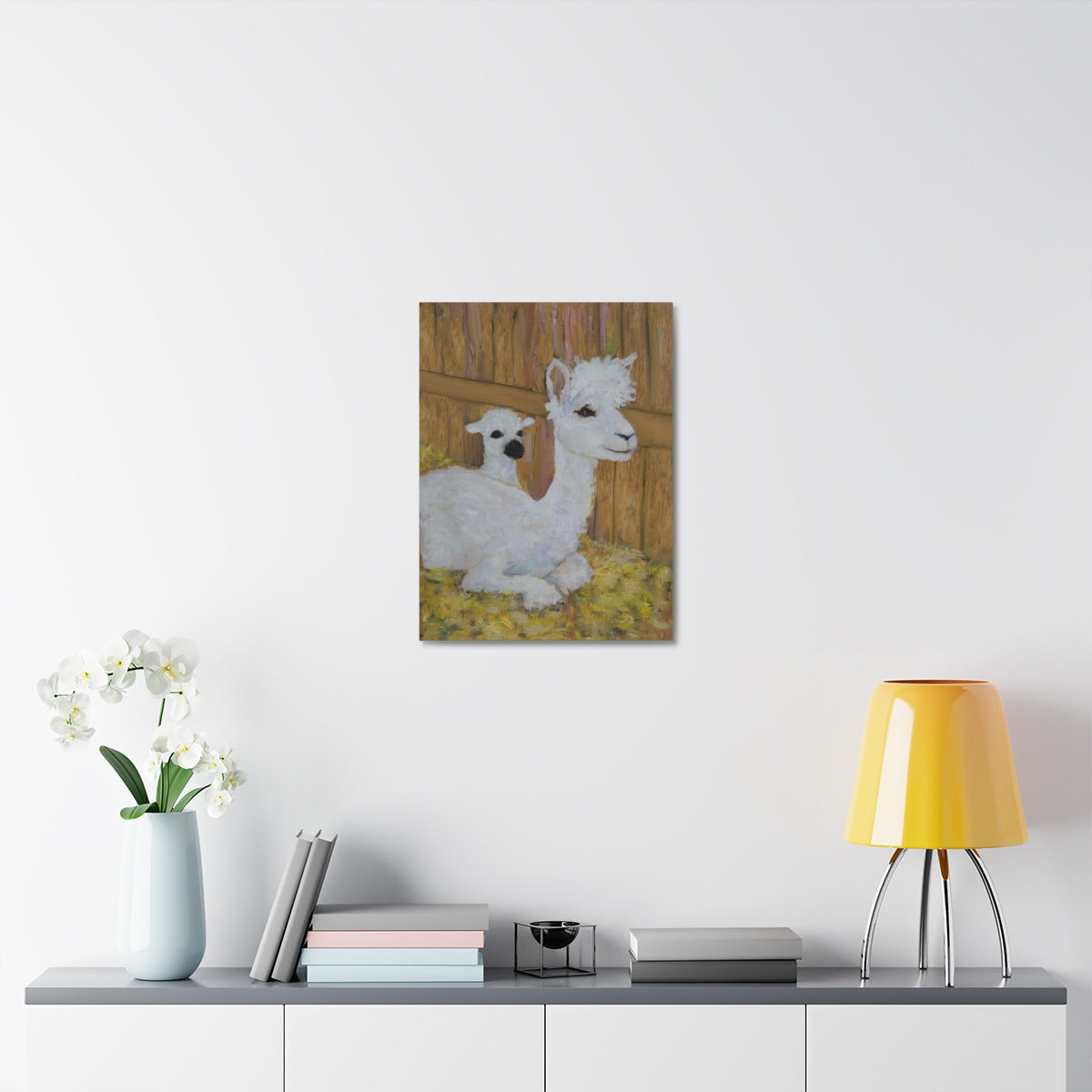 Alpaca Joy Stretched Canvas