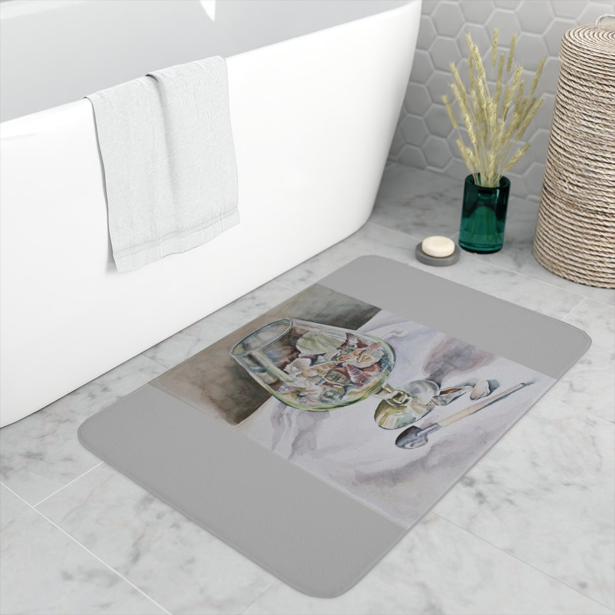 HW Jar of Sea Memory Foam Bath Mat