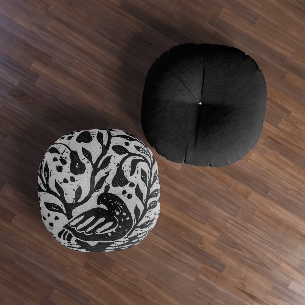 HW Partridge Tufted Floor Pillow, Round