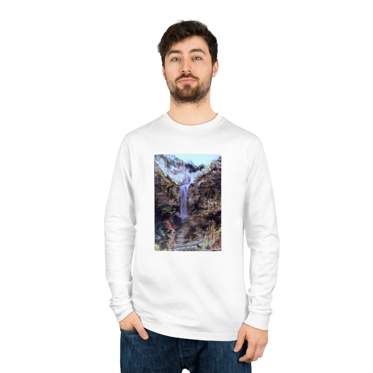 Visions of Taughannock Unisex Organic Long Sleeve Tee