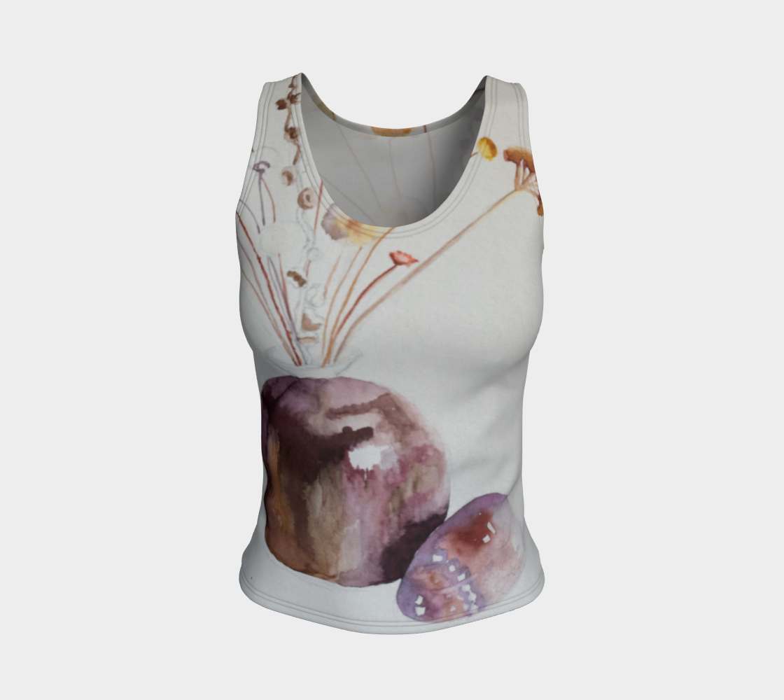 HW Unfinished Watercolor Fitted Tank Top