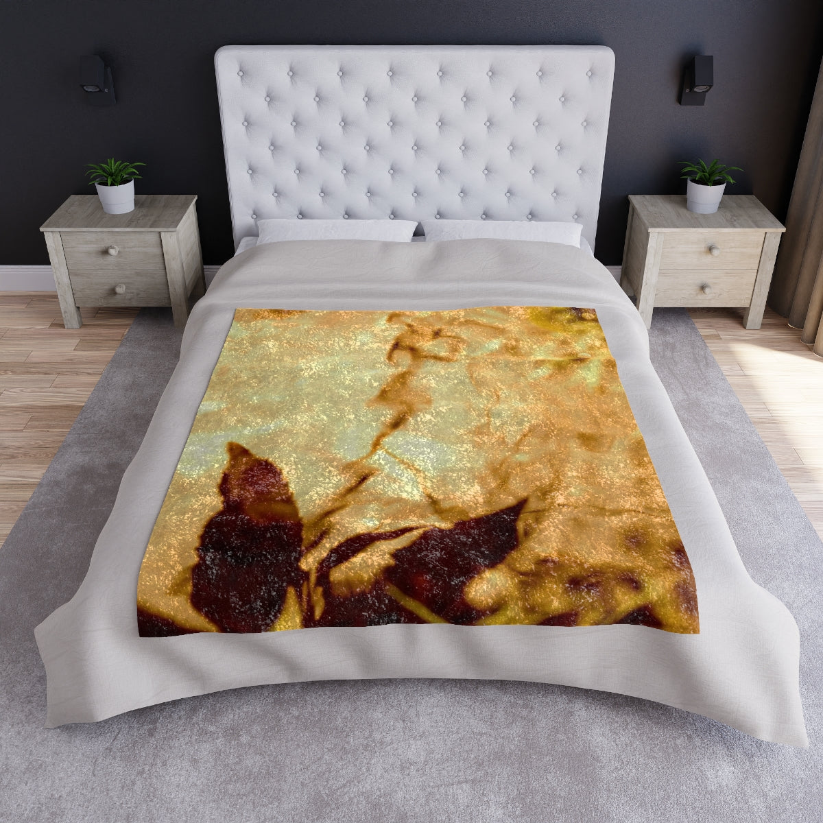 Golden Hour Crushed Velvet Blanket