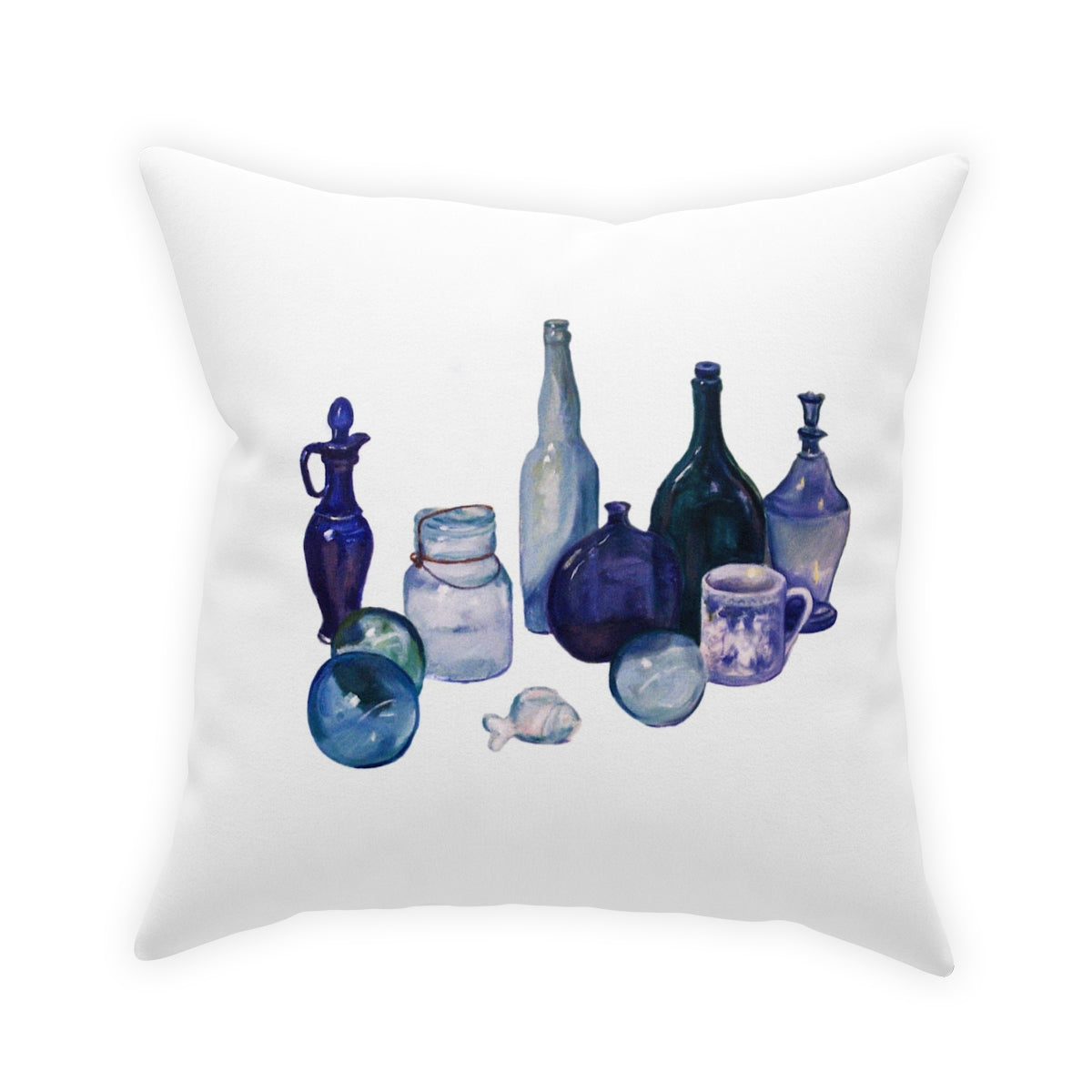 HW Blue Bottles Pillow