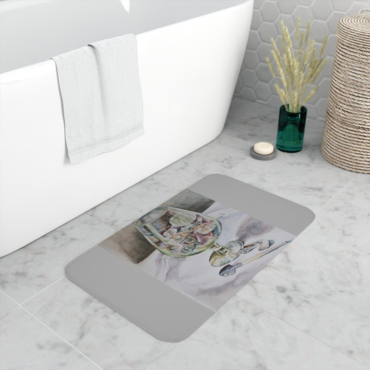 HW Jar of Sea Memory Foam Bath Mat